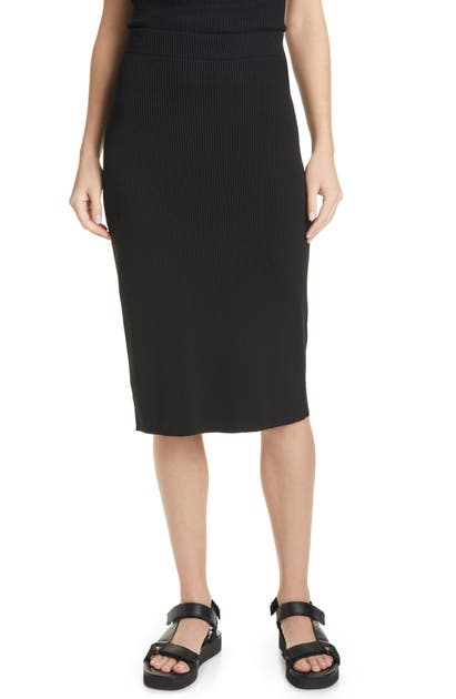 Vince RIBBED PENCIL SKIRT