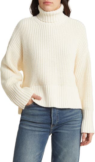 Wide Rib Turtleneck Sweater