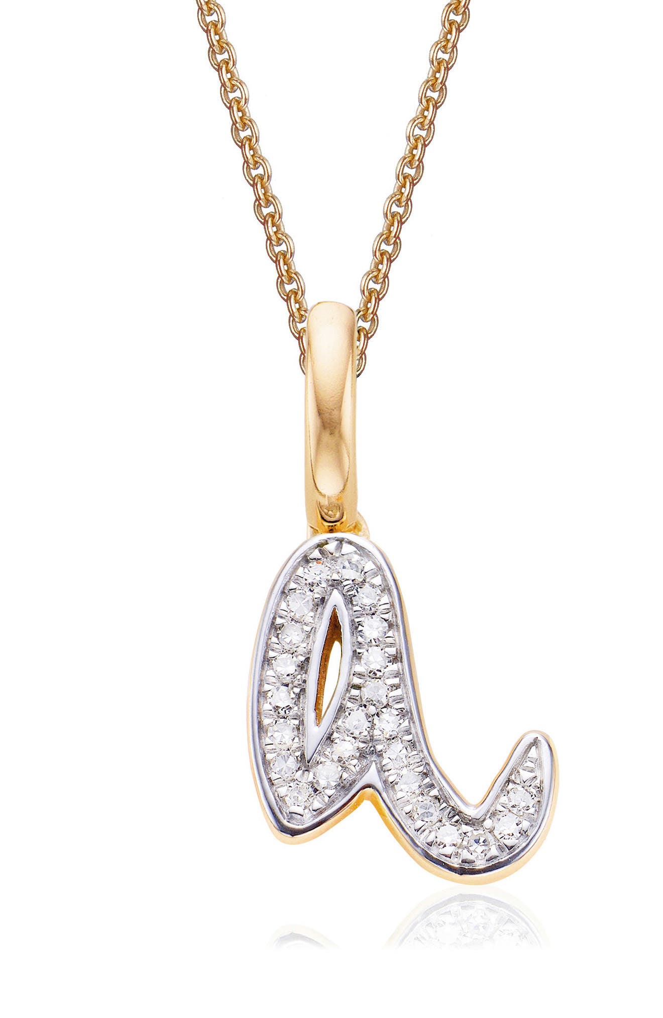 Monica Vinader Alphabet Diamond Pav&eacute; Pendant Charm