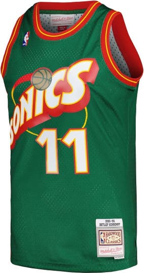 Mitchell & Ness NBA Swingman Jersey Seattle SuperSonics 1994-95 Detlef Schrempf #11 Men Jerseys Green in Size:S