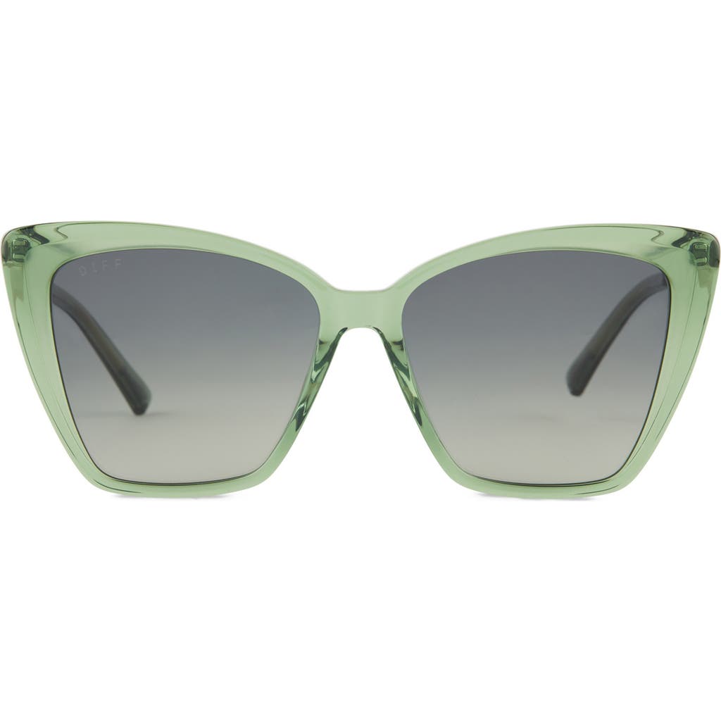 Diff Becky Ii 55mm Cat Eye Sunglasses In Sage Crystal/g15