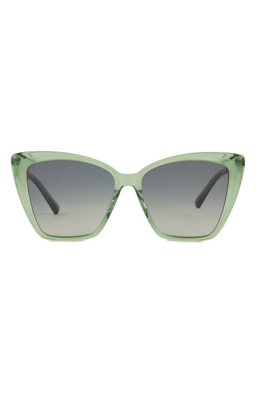 Shop Diff Becky Ii 56mm Cat Eye Sunglasses In Sage Crystal/g15