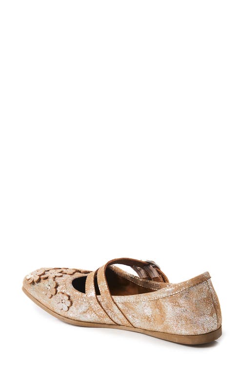 Free People Mimosa Mary Jane Flat In Champagne Metallic