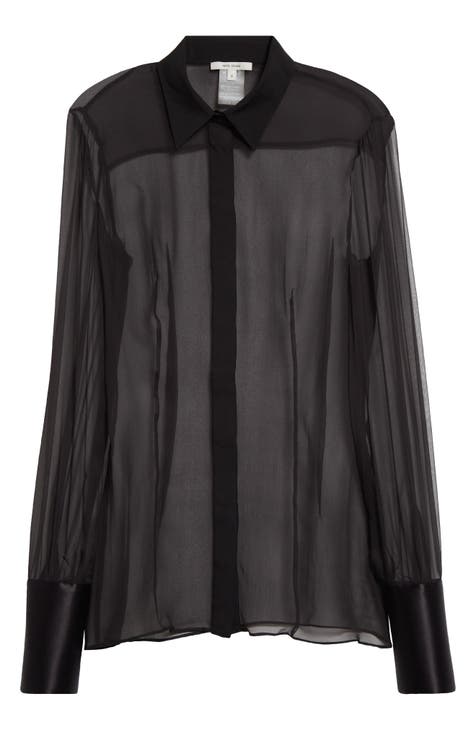 Silk Ruffle Button Up | 10-12