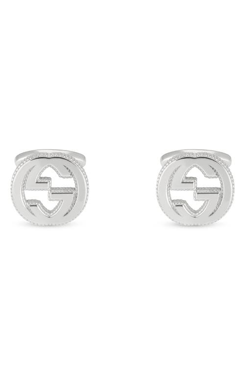 Gucci Double-G Cuff Links in Sterling Silver at Nordstrom