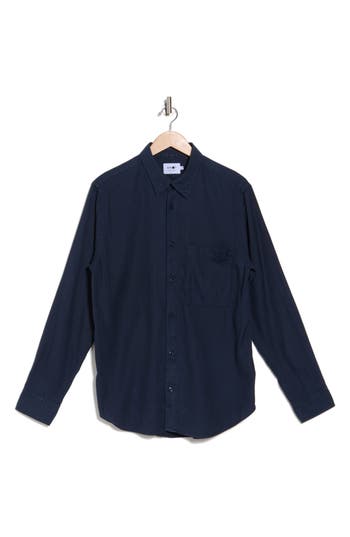 Shop Nn07 Cohen 5404 Button-up Shirt In Navy Blue