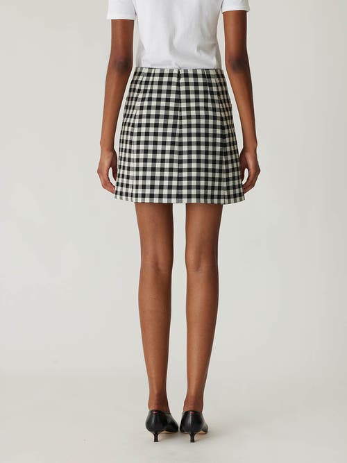 REBECCA TAYLOR REBECCA TAYLOR PHILLIPA CHECK BUTTON FRONT SKIRT