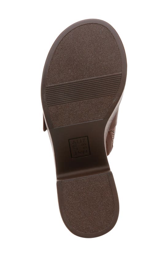 Shop Naturalizer Clara 2 Wedge Platform Slide Sandal In Cappuccino Brown Raffia