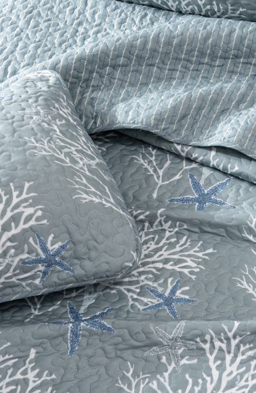 Woven & Weft Coastal 3-piece Quilt Set In Pearl Blue