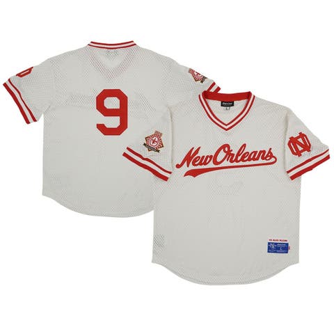 Men's Rings & Crwns #10 Navy Cleveland Buckeyes Mesh Replica V-Neck Jersey Size: Medium