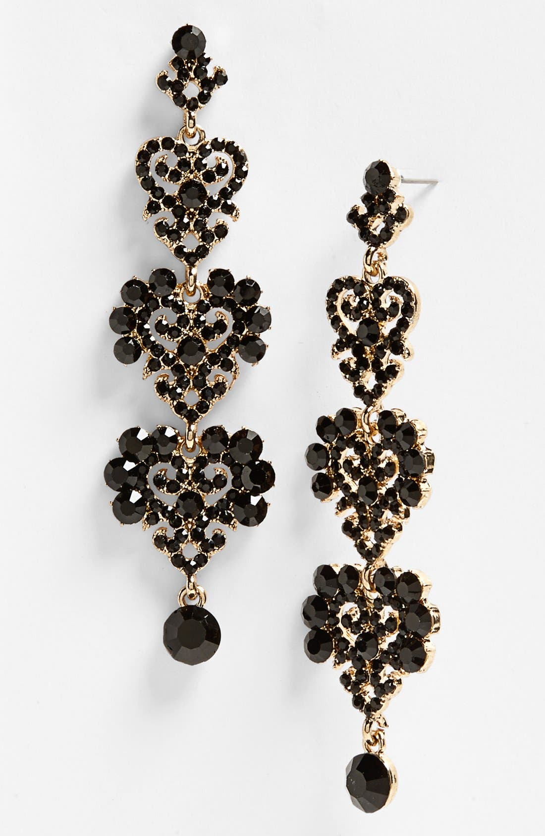 Tasha Ornate Crystal Linear Drop Earrings Nordstrom