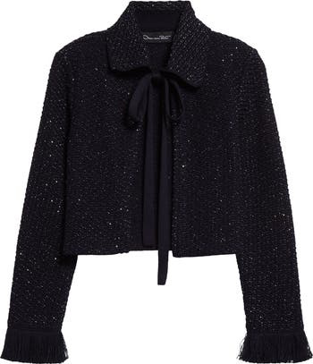 Oscar de la Renta Sequin Tweed Jacket | Nordstrom