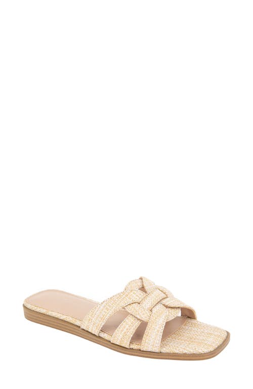 bcbg Meltem Square Toe Slide Sandal Natural Raffia at Nordstrom,