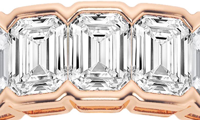 Badgley Mischka Emerald Cut Lab Created Diamond Infinity Ring In Pink