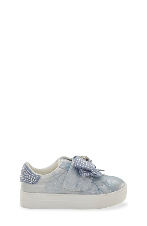 Shop Kurt Geiger London Kids' Mini Laney Bow Sneaker In Denim