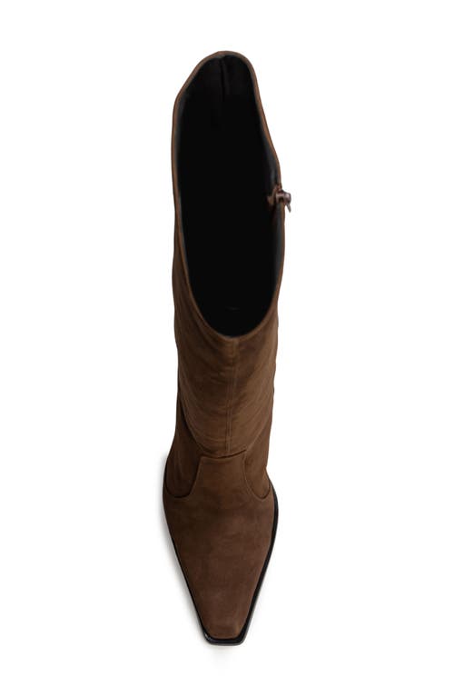 Black Suede Studio Grand Tall Boot In Brown