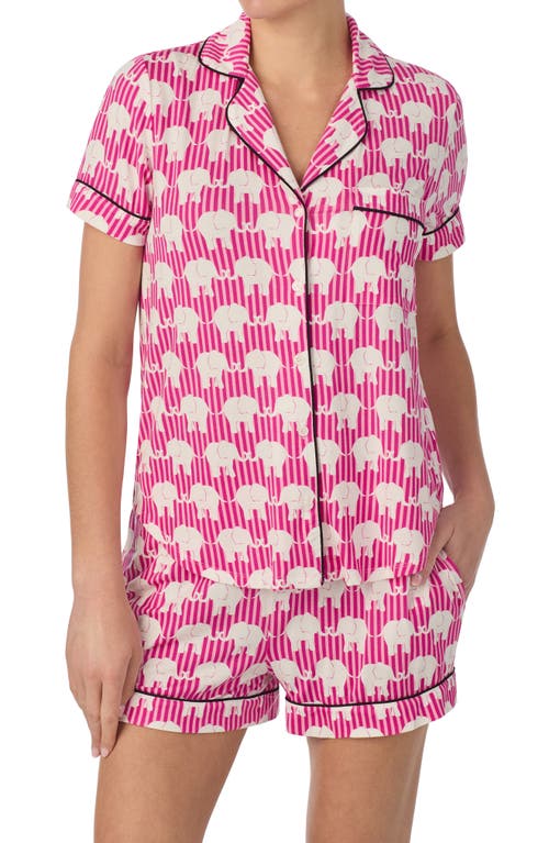 Shop Kate Spade New York Short Pajamas In Pink/white