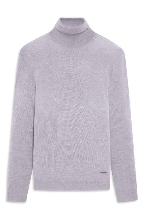 Bugatchi Sawyer Merino Wool Turtleneck Sweater In Platinum