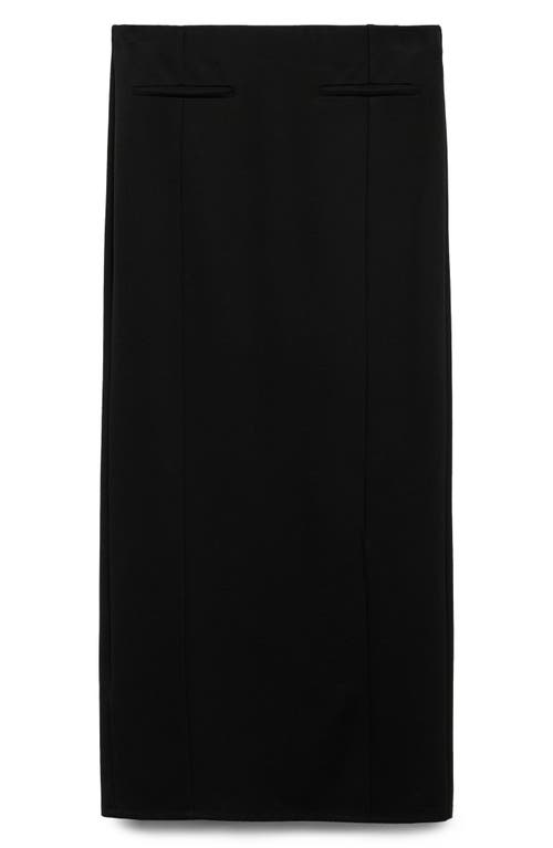 Shop Mango Maxi Pencil Skirt In Black