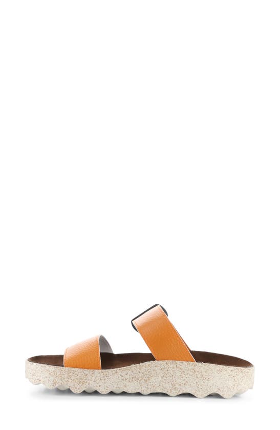 Shop Asportuguesas By Fly London Coly Platform Slide Sandal In Orange Eco Faux Leather