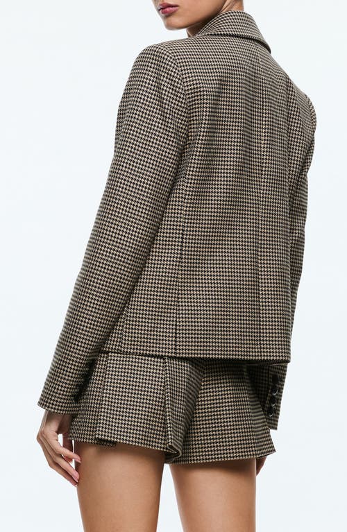 Shop Alice And Olivia Alice + Olivia Persol Houndstooth Check Blazer In Camel/black