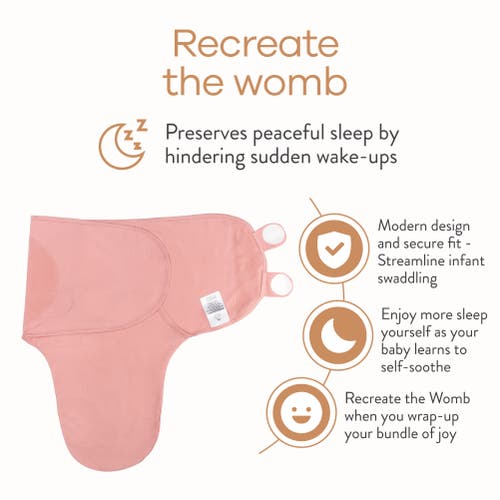 Comfy Cubs Easy Swaddle Blanket In Blush, Mauve, Mulberry