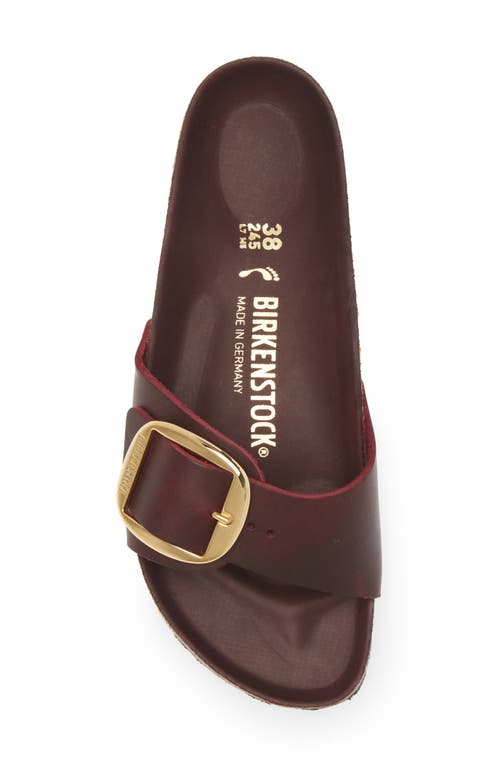 Shop Birkenstock Madrid Big Buckle Slide Sandal In Zinfandel