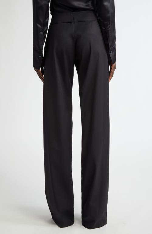 Shop Brandon Maxwell The Ashton Relaxed Fit Belt Detail Pants In Black