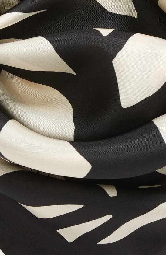 Shop Max Mara Print Silk Scarf In Ivory Abstract