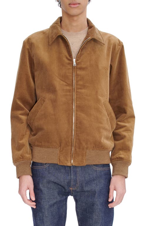 A. P.C. Gilles Corduroy Bomber Jacket in Cab Camel