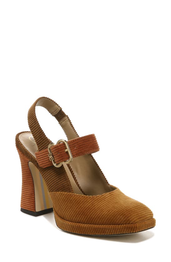 Sam Edelman Jildie Platform Slingback Sandal In Mustard Multi