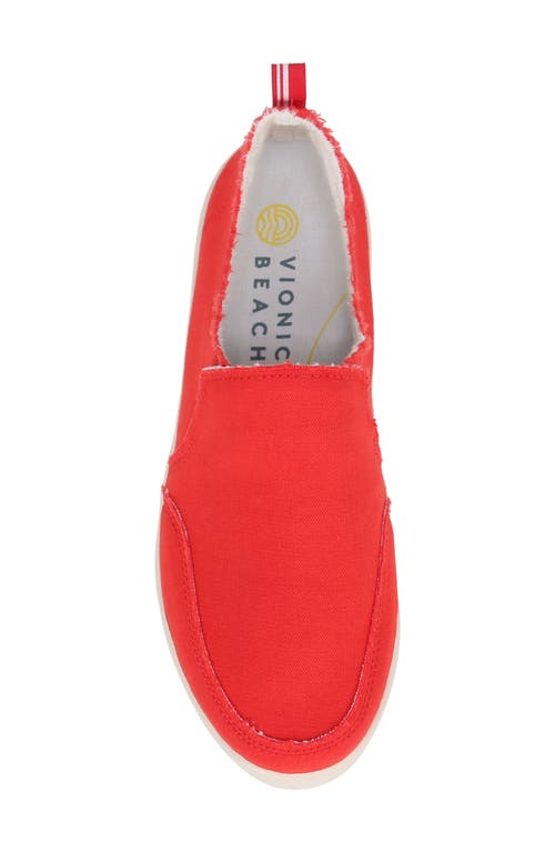 Vionic Beach Collection Malibu Slip-on Sneaker In Red