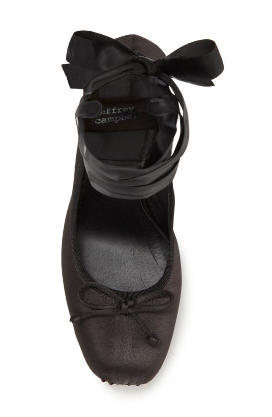 Jeffrey Campbell Nympha Ankle Wrap Pump In Black Satin