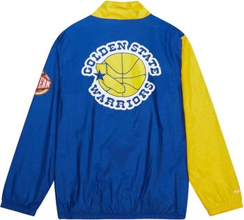Golden State Warriors Mitchell & Ness Hardwood Classics Arched Retro Lined  Full-Zip Windbreaker Jacket - White