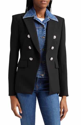  Veronica Beard Women's Scuba Jacket, Navy, Blue, 0