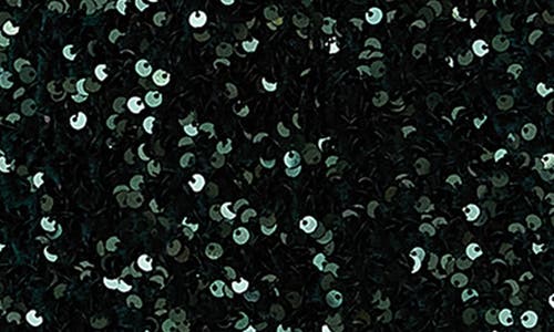 August Sky Back Bow Sequin Minidress In Hunter Green