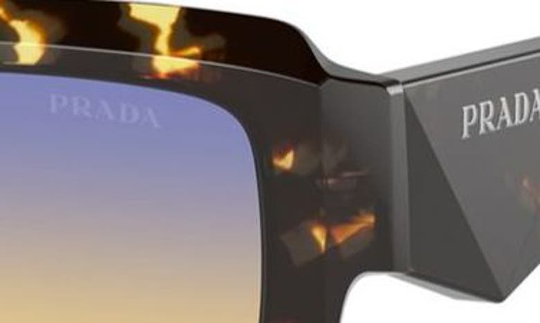 Shop Prada 55mm Irregular Sunglasses In Black Tort