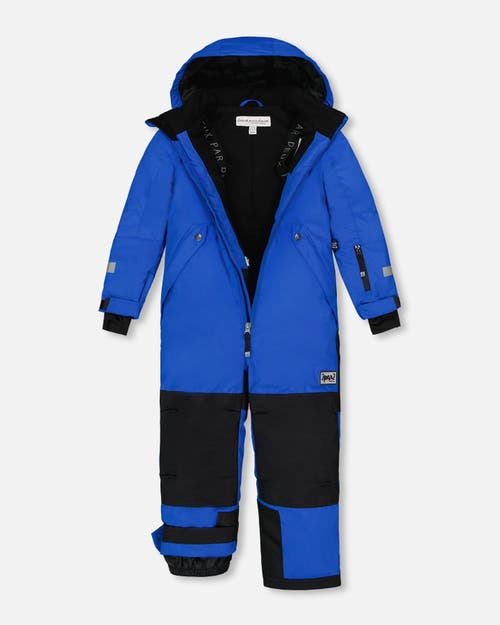 Shop Deux Par Deux Boy's One Piece Technical Snowsuit Royal Blue In Princess Blue