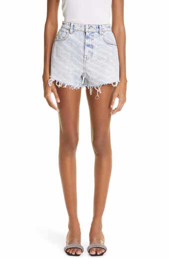 Alexander wang white denim shorts hotsell
