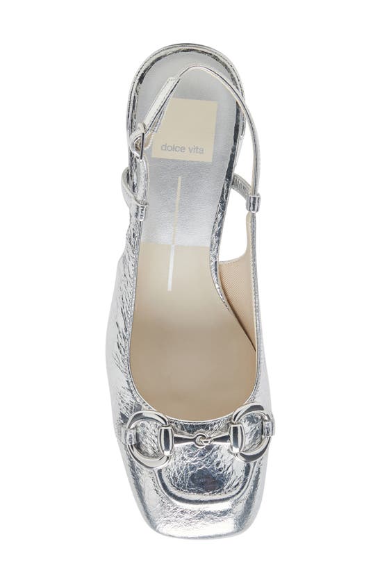 Shop Dolce Vita Melli Slingback Pump In Silver Distressed Leather