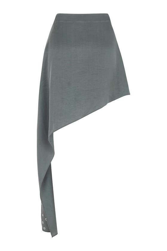 Shop Nocturne Asymmetric Skirt In Grey