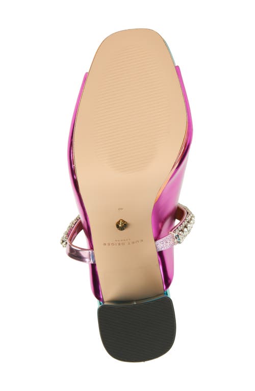 Kurt Geiger London Duke Platform Peep Toe Mule In Pink Multi