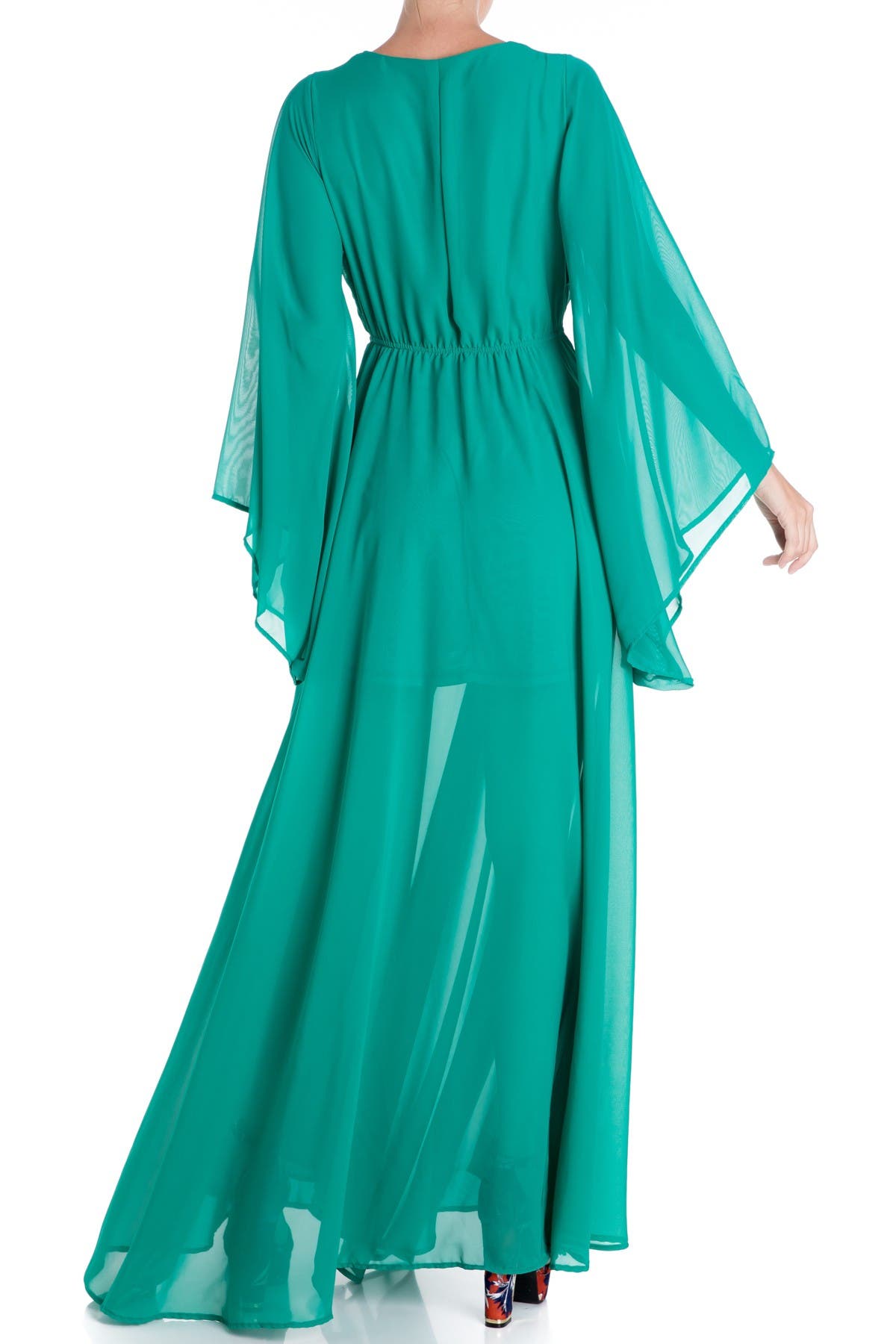 Meghan La Sunset Maxi Dress In Medium Green
