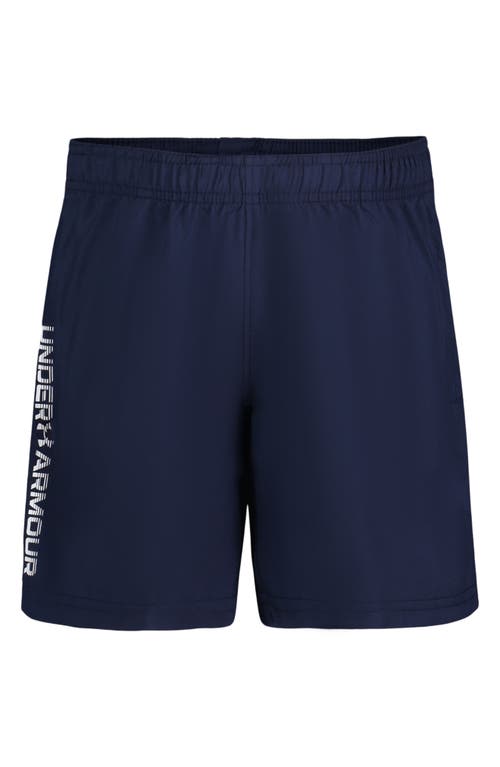 Under Armour Kids' Woven Wordmark Performance Athletic Shorts Midnight Navy at Nordstrom