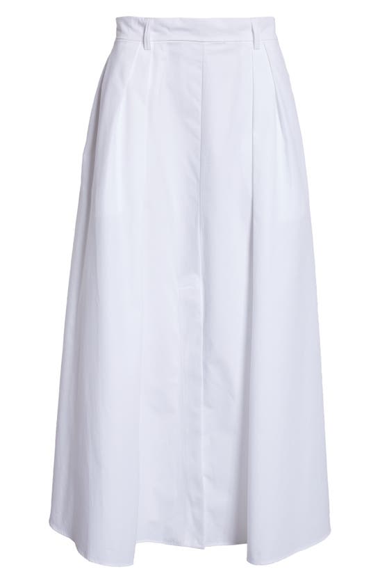 Shop Rohe Róhe A-line Cotton Poplin Skirt In White