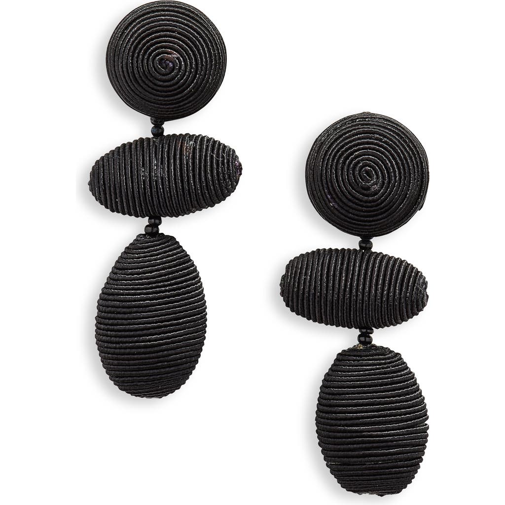 Shop Baublebar Textured Drop Earrings In Black