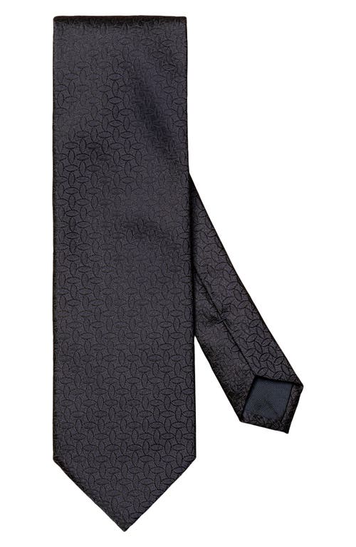 Eton Tonal Geometric Silk Tie in Dark Blue at Nordstrom