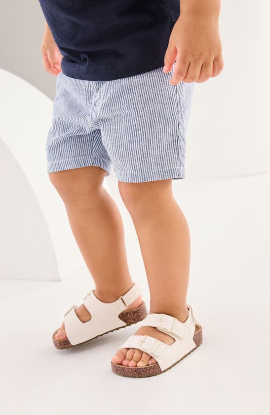 Shop Next Kids' Linen & Cotton Chino Shorts In Blue