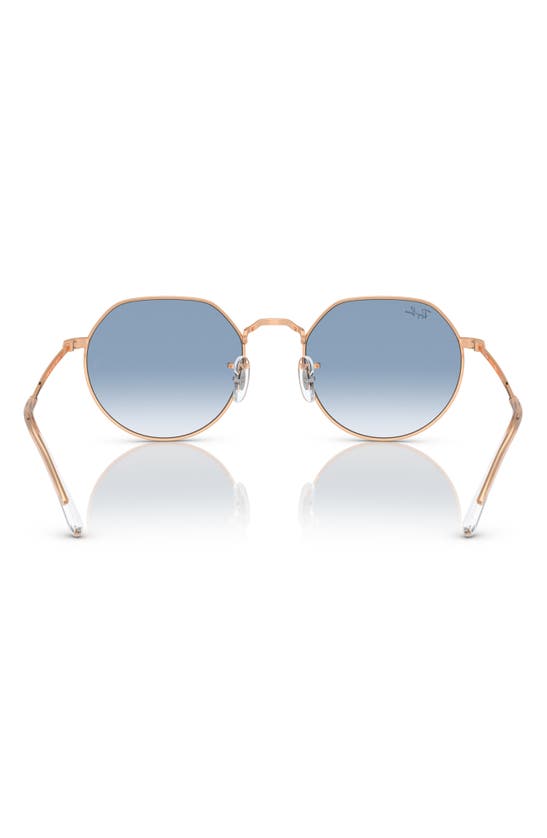 Ray Ban Jack 55mm Irregular Sunglasses In Rose Gold