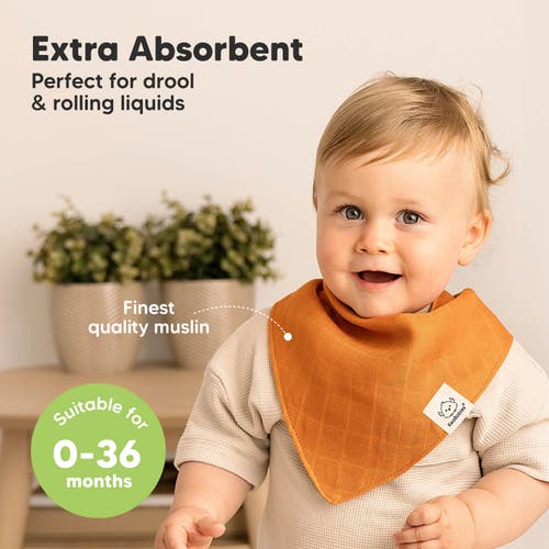 Shop Keababies 8-pack Lumi Muslin Bandana Bibs In Spice